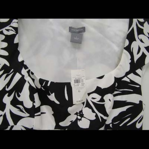 Ann Taylor Black/White Maxi Dress Size 6 New! - Picture 3 of 3